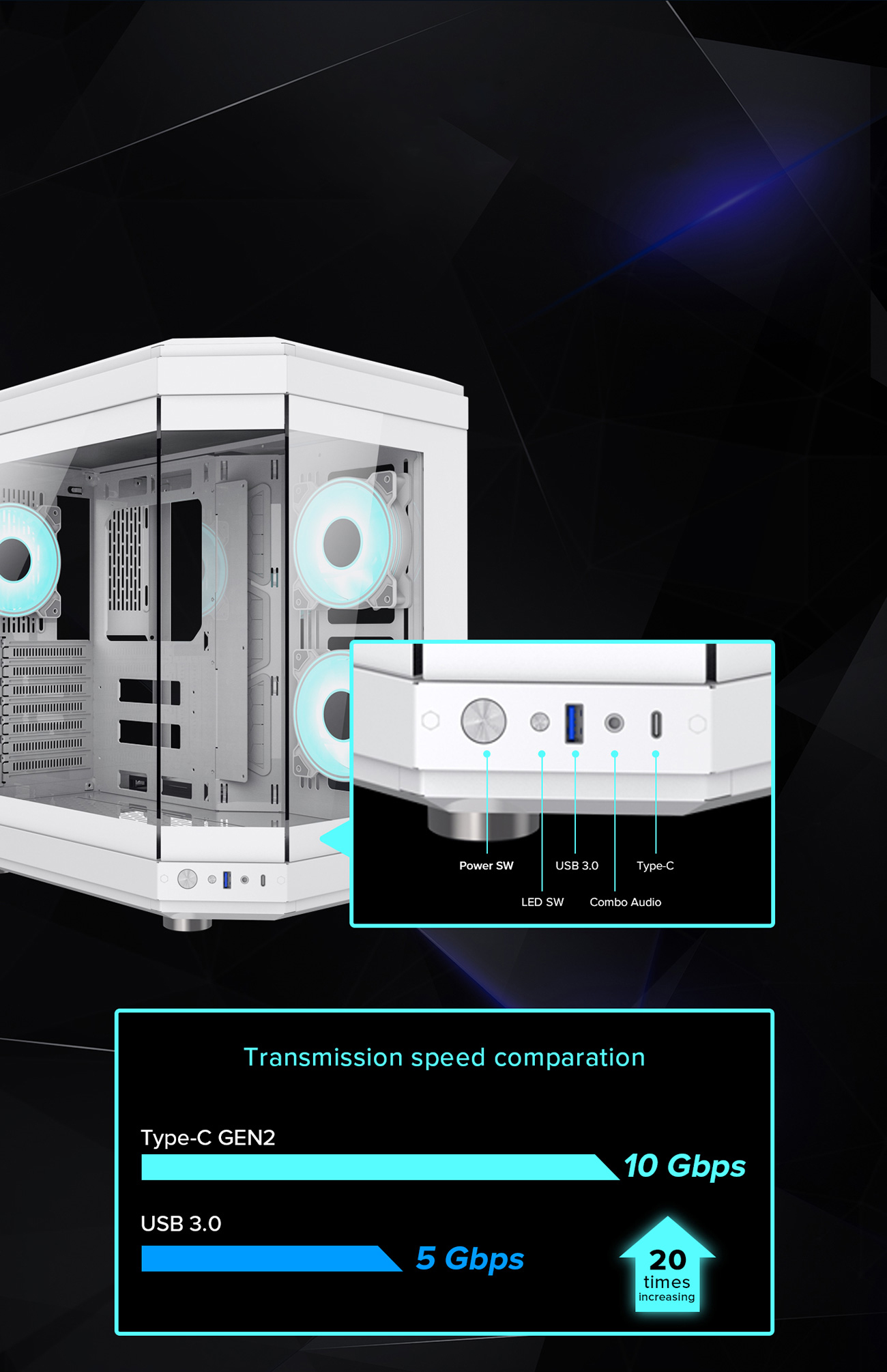 GAMEMAX HYPE Premium ATX Mid-Tower PC case